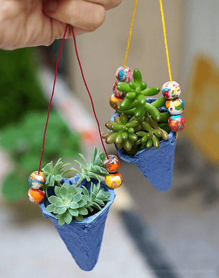 Egg Carton Pots by Journey Into Creativity