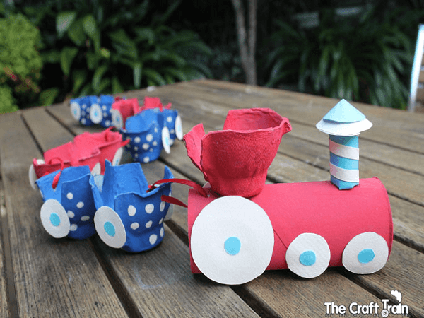 Egg Carton Train by The Craft Train