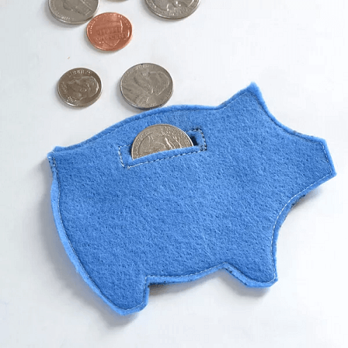 Felt Piggy Bank by Dream A Little Bigger