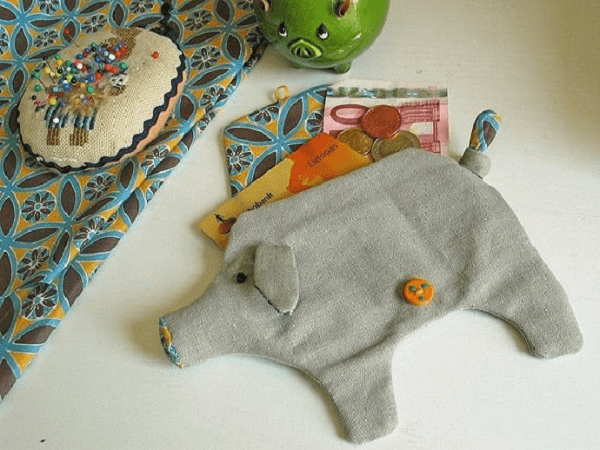 Piggy Bank Pouch by Nosey Nest