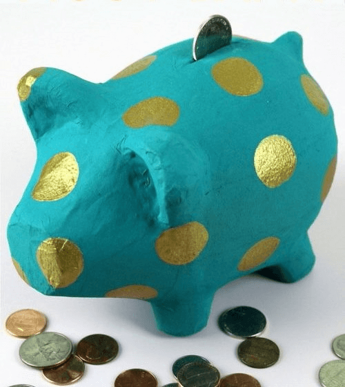 Painted Polka Dot Piggy Bank by The Crafty Blog Stalker