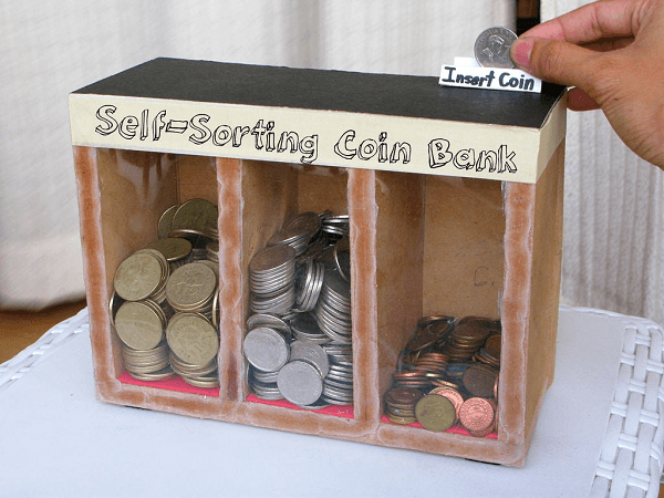 Self Sorting Wooden Coin Bank by Instructables