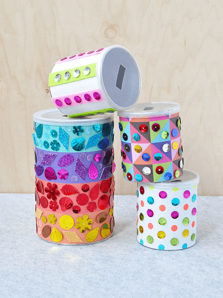 Sequins Piggy Banks by Handmade Charlotte