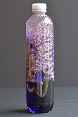 DIY Anti-Gravity Galaxy in a Bottle Easy Kids Crafts