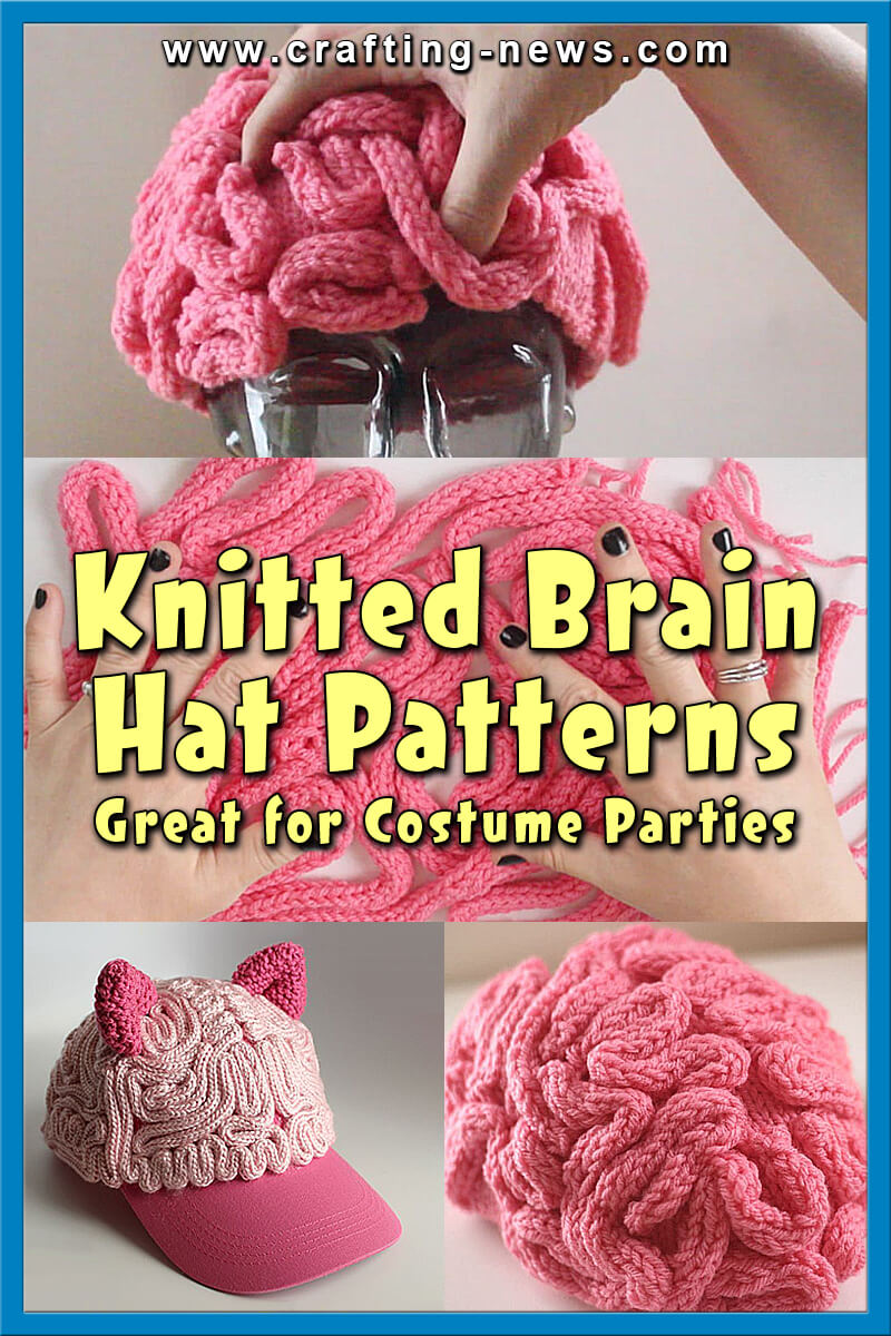 Free Knitted Brain Hat Pattern Great For Costume Parties