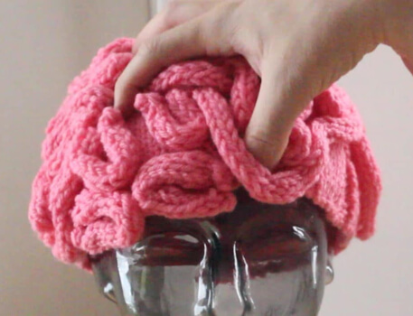 Knitted Brain Hat Pattern