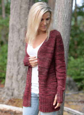 Ladies Cardigan Knitting Pattern With Long-Sleeves from Knitting news.com