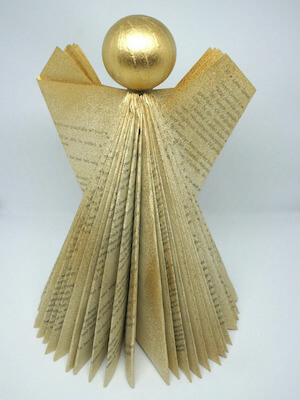 Folded Book Page Art Angel by Christine's Crafts