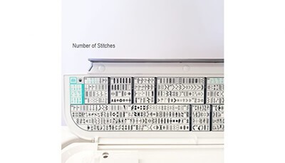 Huge range of different quilting stitches from Janome