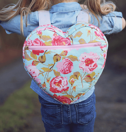 Heart Backpack Sewing Pattern by Sew Much Ado