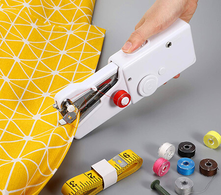 use the handheld sewing machine to work on the edges from Sewingland
