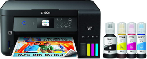 Epson EcoTank ET-2750 Wireless Color All-in-One Cartridge-Free Supertank Printer