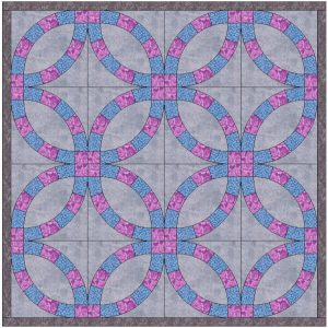 5 Segment Single Wedding Ring Quilt Pattern by HamburgCreations 