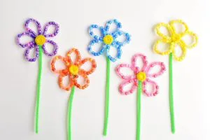 BEADED FLOWER PIPE CLEANER TUTORIAL BY ONE LITTLE PROJECT