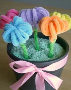 EASY PIPE CLEANER FLOWERS BOUQUET