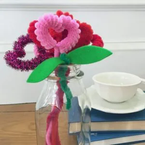 HEART FLOWER PIPE CLEANER TUTORIAL BY ANITA OLIVEIRA