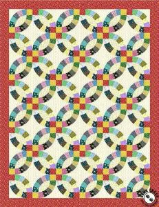 12 Wedding Ring Quilt Patterns 3 Little House on the Prairie - Free Wedding Ring Quilt Pattern by Bear Creek Quilting Company
