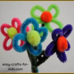 POM POM AND PIPE CLEANER FLOWERS BY EAST CRAFTS FOR KIDS