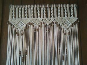 Bead Fringed Door Macrame Curtain Pattern by Craftflaire