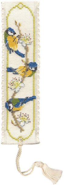 Bluetits Bookmark Cross Stitch Kit