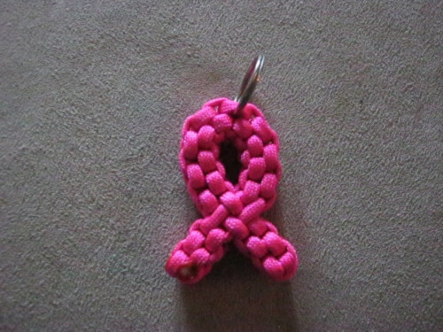 Breast Cancer Awareness Paracord Keychain by TheGeek1984