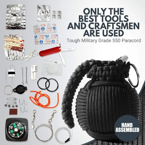 Holtzman’s Survival Kit Paracord Grenade Emergency kit