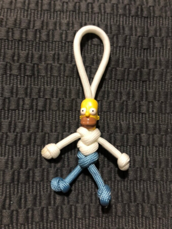 Homer from The Simpsons Paracord keychain