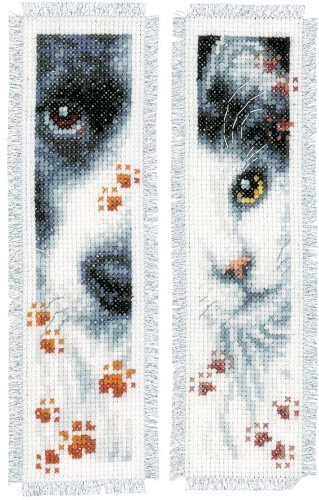 Vervaco Dog and Cat Cross Stitch Bookmark  Kits
