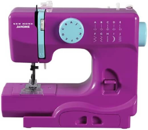 Janome Purple Thunder Basic 10-Stitch Portable, Compact Sewing Machine
