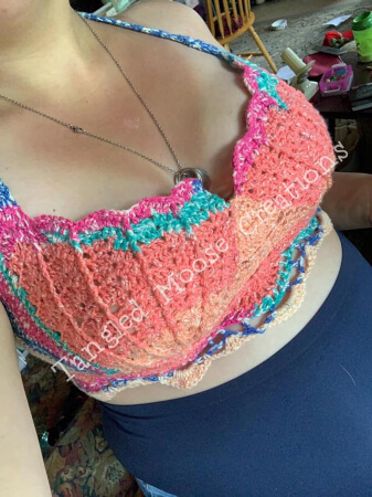 Mermaid Oasis Bralette Crochet Pattern by TangledMoose
