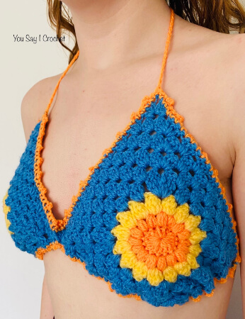 Pattern for Granny Square Bralette by YouSayICrochet