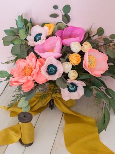 DIY Paper Flower Bouquet by Ruffled