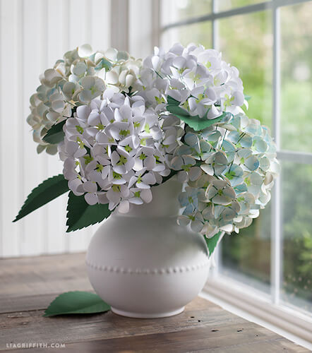 DIY Paper Hydrangeas by Lia Griffith