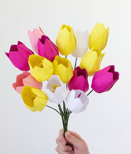 DIY Paper Tulips by Paper Shape