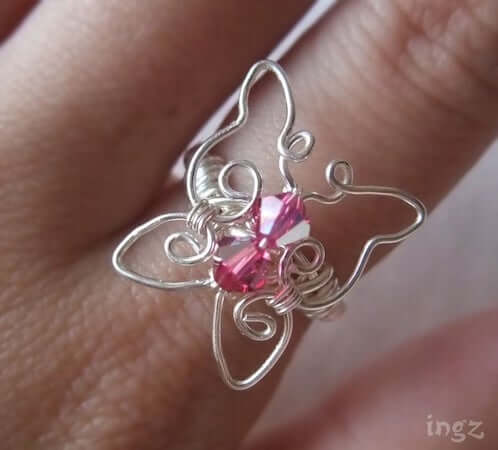 Butterfly Wire Wrapped Ring by Ingz Jewel