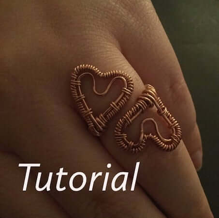 DIY Wire Double Hearts Ring by Kind Designs Online