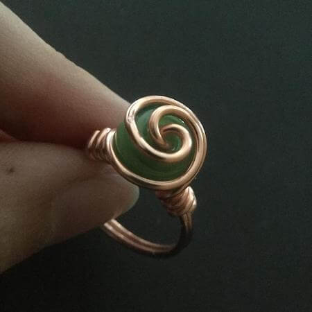 DIY Wire Wrapped Spiraling Ring by Kind Designs Online