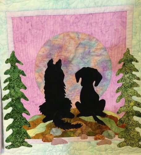 Dog Quilt Pattern by Quilted Fabric Art