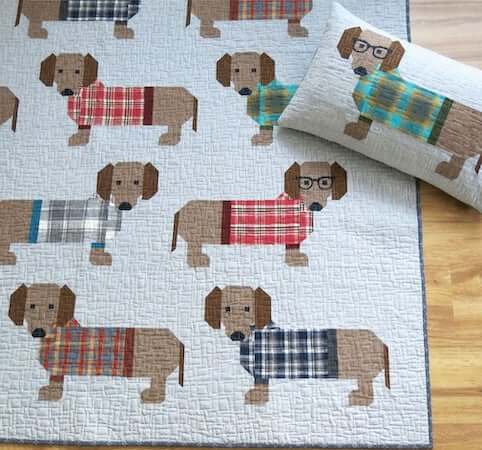 Dogs In Sweaters Quilt Pattern by Memoreasy Keepsakes