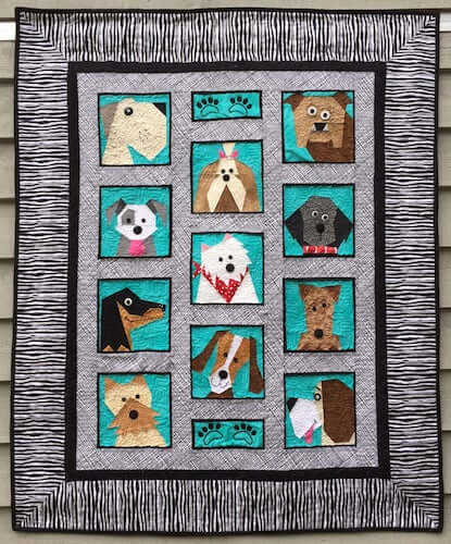 Dogs Only Paper Pierced Quilt Pattern by Made By Marney