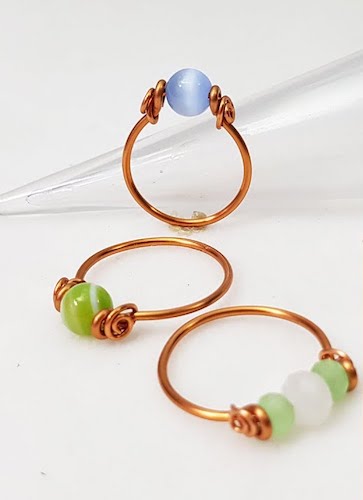 Easy Spinner Wire Wrapped Ring by The Beading Gem