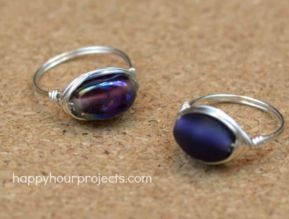 Easy Wire Wrapped Ring by Happy Hour Projects