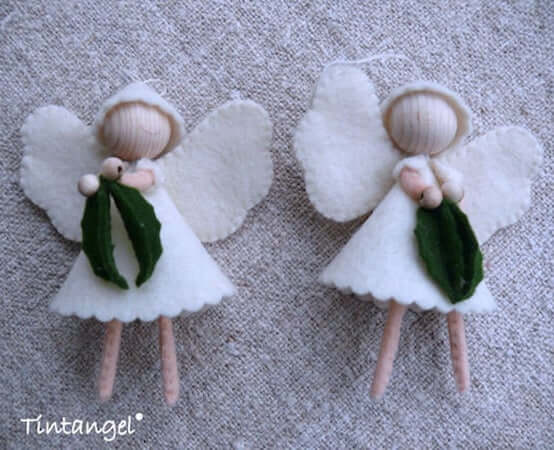 Felt Christmas Angels by Wool Felt Wonders