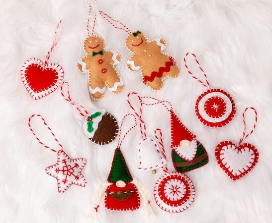 Felt Christmas Ornaments by Kippi At Home