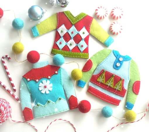 Felt Ugly Sweaters Ornament by Little Things To Share