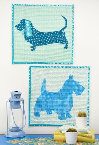 Mini Quilt Dog Pattern by Juliet Van Der Heijden