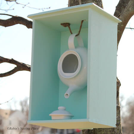 New Teapot Birdhouse by Robin's Nesting Place