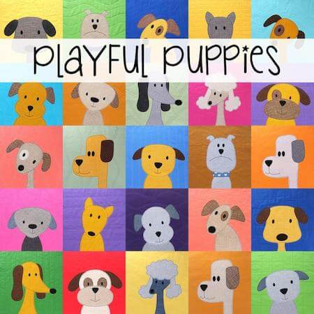 Playful Puppies Quilt Pattern by Shiny Happy World