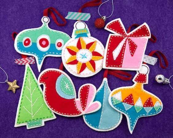 Retro Wool Felt Christmas Ornament by Erica Hite