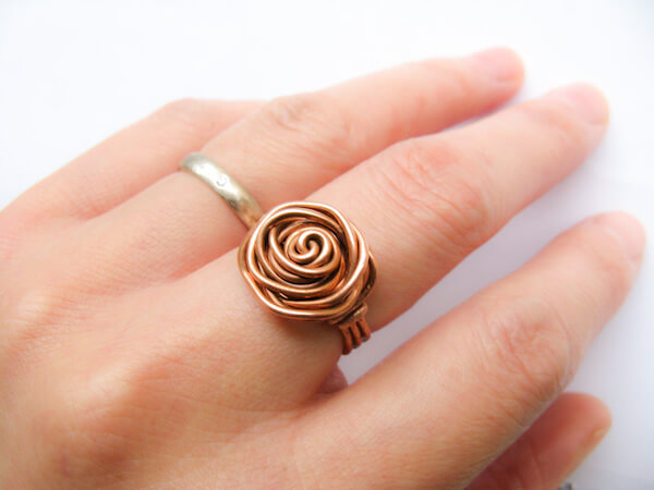 Wire Wrapped Rose Ring by Unblushing